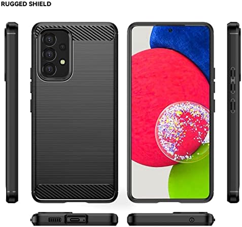 Case Galaxy A53 5G, Caso Samsung A53 5G, com protetor de tela HD, Yuanming Shock-Absorção Flexível TPU Cove Case de proteção de borracha
