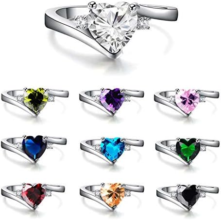 10 cores Sapphire Wedding Promise de jóias de ouro branco tamanho6-11