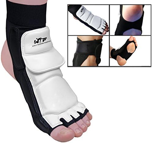 Sinolofty taekwondo pés protetores engrenagem tornozelo de suporte de suporte de suporte para artes marciais boxe saco de saco de punção de treinamento mma ufc thi