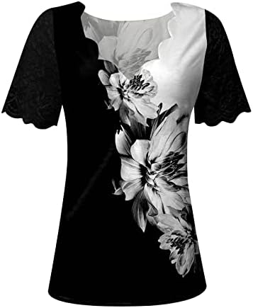 Camisa superior para mulheres outono de verão de manga curta 2023 Deep v pesco