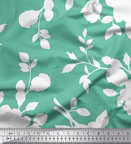 Folhas de tecido de jersey de algodão Soimoi e tecido artístico floral impresso pelo quintal de 58 polegadas de largura