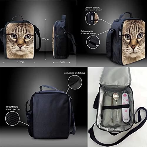 Afpanqz Kids Backpack School Bag Bag Organizer Bag + Bolsa de lanchonetes leves Bolsa Crossbody + Bolsa portátil Caixa de papelaria