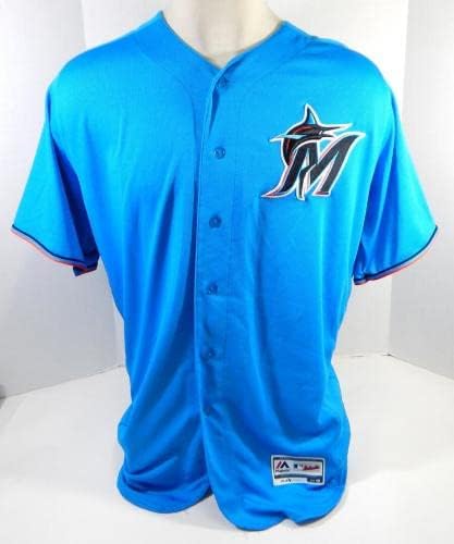 Miami Marlins Mike Kickham #33 Game usou Blue Jersey 48 DP22294 - Jerseys MLB usado no jogo