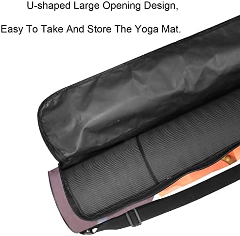 Bolsa de tapete de ioga ratgdn, porco voador de porco de ioga transportadora de tapete full-zip yoga tape