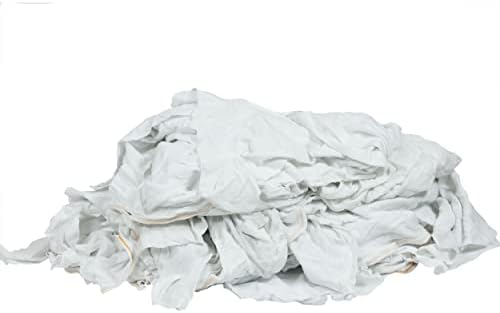 Trapos de algodão branco a granel - reciclado - 18 x 18 - 40 libras - por raglady