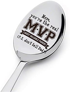 Presentes para mamãe - Se você é o verdadeiro MVP MVP mais valioso para pais gravado colher personalizado presentes