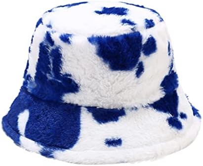 Chapéu de balde peludo para mulheres de inverno inverno quente pescador de pelúcia fofa sherpa chapéu de balde quente Caps