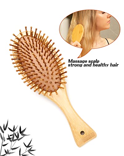 Pente de cabelo de bambu Lyyaifei, escova de cabelo de madeira natural, bambu escarre