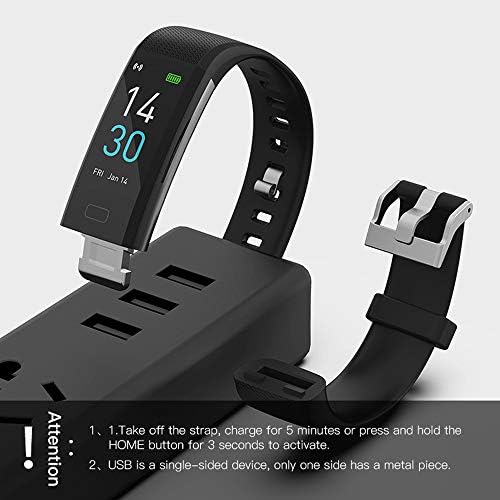 ACORN Smart Smart Bracelet Watch For Men Mulheres, IP68 impermeável, monitor de frequência cardíaca de oxigênio da pressão arterial, pedômetro do rastreador de fitness.