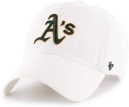 '47 Oakland Athletics White Limpe o chapéu ajustável, um tamanho adulto se encaixa em todos