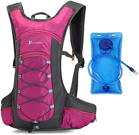 Mochila de hidratação CROOGO Running mackpack com 2L de bexiga aquática Hydro Pacote de água Hydro Cycling For Men Women, Red-Ot05
