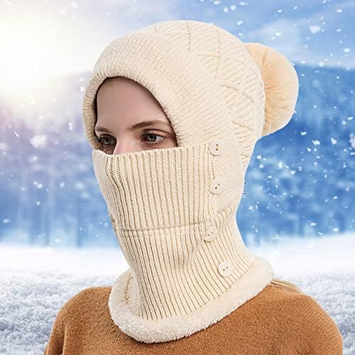 Hood Ski Face máscara de capacete pilotagem a frio inverno à prova de frio mulheres integradas integradas ao ar livre
