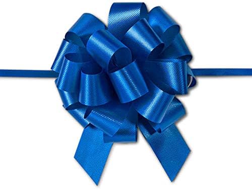 4 Royal Blue Classic Pull Bow - 18 Loops