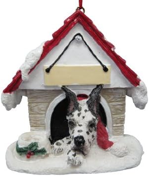 Arlequin Dane Ornament Um grande presente para os proprietários de harlequin, pintados à mão e facilmente personalizados ornamentos de cachorrinho com costas magnéticas