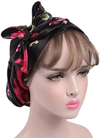 WPYYI New Women Women Silk Bap Tap Night Sleep Bap Hair Bonnet Capfe Cappa da cabeça Captina Satin Turban Headscarf