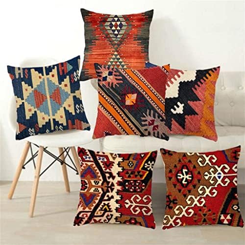 Eyhlkm Padrões Bohemianos Casos de linho Caso Multicolors abstratos geometria étnica travesseiros de sofá de geometria