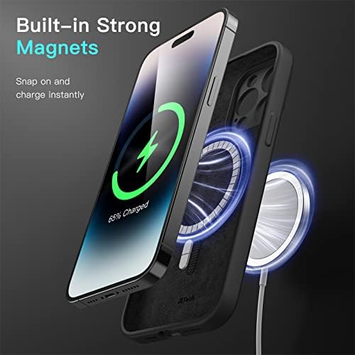 Caso de silicone magnético JETECH para iPhone 14 Pro máximo de 6,7 polegadas, compatível com magsafe, tampa do telefone com lente de câmera Proteção completa