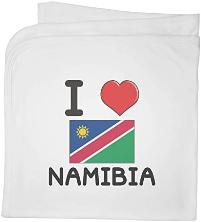 Azeeda 'I Love Namíbia' Cotton Baby Blanket / Shawl