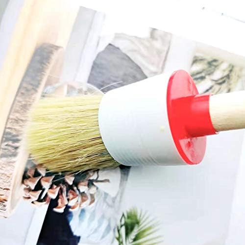Markeny 6pack Wood Handeld Holdred Head Binch Bristles Surtles Smooth Bristle Redond Brushes Tool para estênceis DIY Pintura