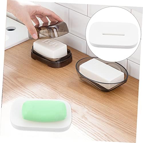 Caixa de sabão Hemoton 3pcs drenando sabonete de bandeja de sabão armazenamento de sabonete de bombas drenagem de pisada de sabonete bandeja de sabonete de bandeja de sabão plástico lavander