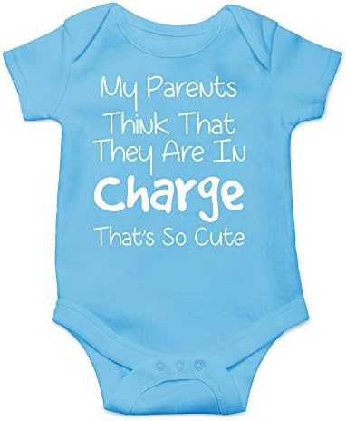 CBTwear Meus pais pensam que estão no comando - engraçado em breve será um presente de mãe e pai - roupas de bebê de uma peça