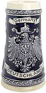 1 litro | Oktoberfesthaus bier krug Deutschland alemão Adler Beer Beer Stein Tankard Cobalt Blue Graved Cities of Alemão