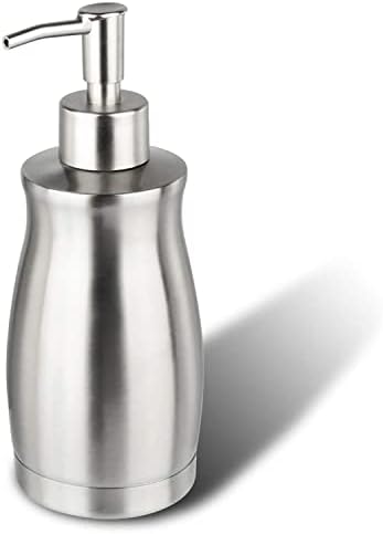 Dispensador de sabão Glubee Aço inoxidável - dispensador de bomba de níquel escovado dispensador de sabão líquido de mão reabastecido para banheiro, cozinha, bancada, lasca