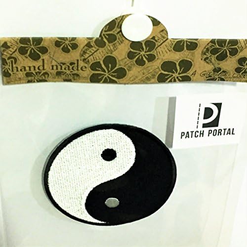 Patch portal yin yang logotipo tao dao símbolo de taoísmo chinês de 3 polegadas bordado diy