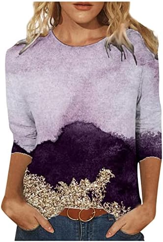 Tops de moda para mulheres com camiseta impressa na moda pesco