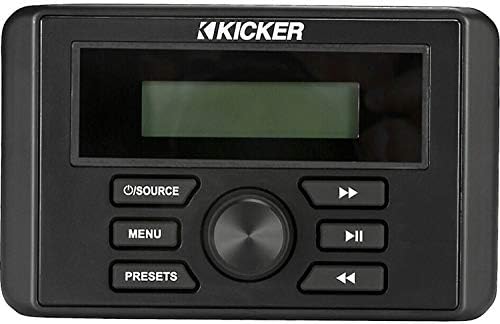 2018 - 2023 Polaris Ranger XP 1000 /1000 Sistema de áudio montado em traços - Kicker KMC3 Marine Digital Media Center - Plug
