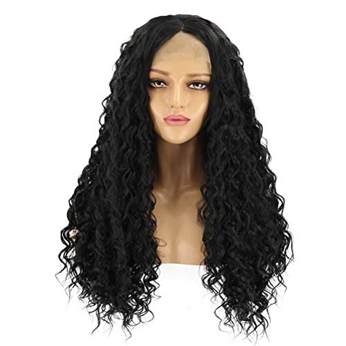Beaupretty Hair Wigs Mulher Moda Moda Cabelo Cabelo Cabelo Black Peruca Fibra de Fibra Cabeça Natura