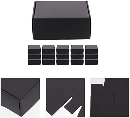 Caixas de embalagem de Tofficu caixas de embalagem caixas de remessa de 20pcs caixas de papelão corrugadas pretas caixas de correspondência