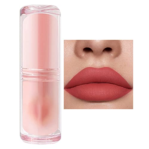 Xiahium Lip Gloss Clear Glitter Lipstick Batom Sweet Velvet Autumn e Winter Red Brown Natural Natural Series Lipstick Não