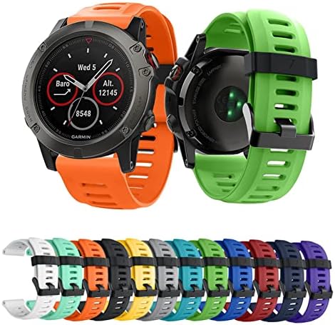 Substituição Puryn Silicone Silicone Watch Bands Strap para Garmin Fenix ​​3 / Fenix ​​3 HR GPS Relógio com ferramentas