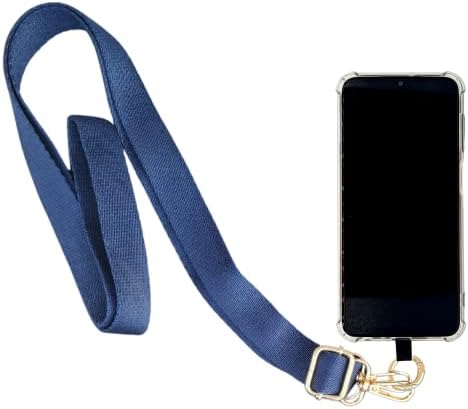 Labs Line Strap Blue Fabric Lanyard Holder Telefone inclui conector universal com anel de ouro