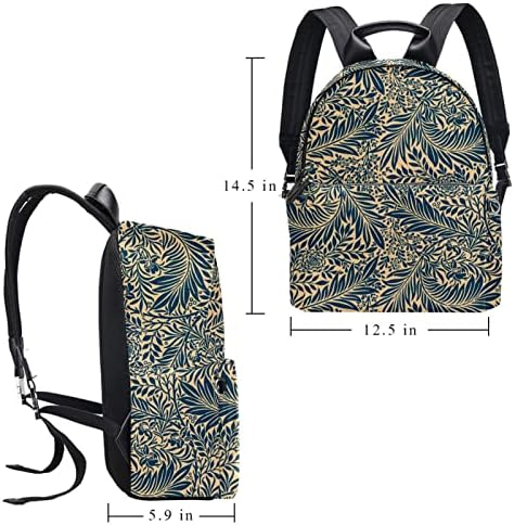Mochila VBFOFBV para mulheres Laptop Daypack Backpack Bolsa casual, videira de flor verde escura vintage