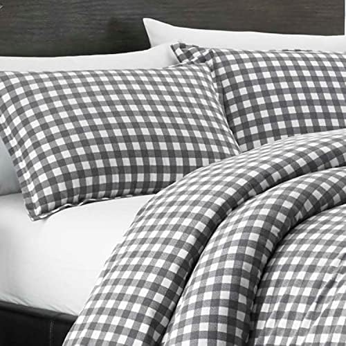Eddie Bauer - Conjunto de edredom de King, cama reversível de algodão com shams combinando, decoração para meses mais frios