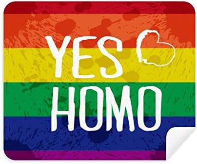Sim Homo LGBT Rainbow Love Limping Pano Cleaner 2pcs Camurça Fabric
