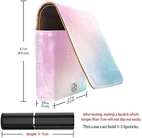 Lipstick Case Bolsa de maquiagem portátil fofa bolsa cosmética Bolsa de batom organizador de maquiagem Pastel detalhado
