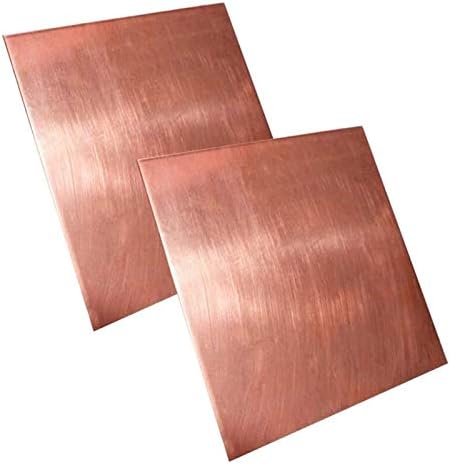 Placa de cobre de cobre de folha de cobre de metal com folha de cobre de metal de metal t2 folha de metal folha de cobre resfriamento Materiais industriais 35 * 50 * 5mm Placa de latão