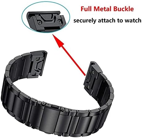 Irjfp novo 26mm de aço inoxidável Relógio rápido Banda de relógio Band para Garmin Descent Mk1 Watch EasyFit Wrist Band para