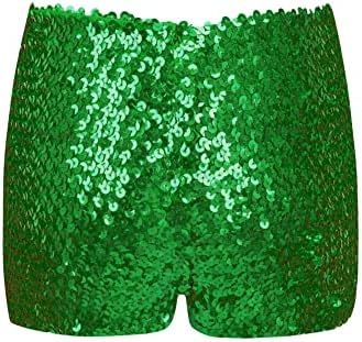 Chictry Kids Girls Shiny lantejão glitter de dança shorts boyshorts tocando shorts atléticos