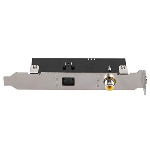 SPDIF RCA/Suporte de cabo de placa traseira óptica, porta dupla porta de 24 bits/192kHz Optical/Coaxial PC Digital Audio Saídas Adaptador para Audio DAC Converter