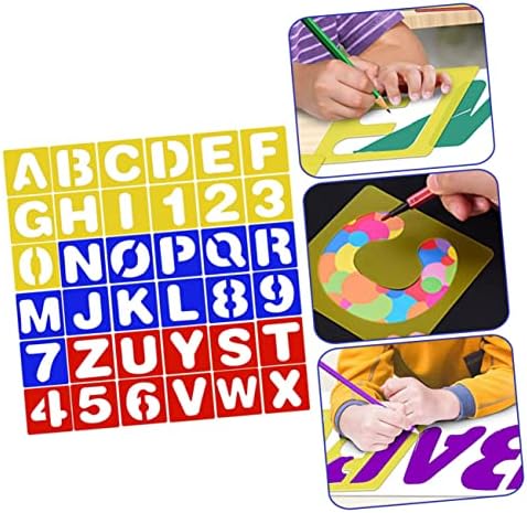 Toyandona Cutout Alfanumérico Pintura de suprimentos de sucata kits de scrapbooking alfabets estêncil de artesanato modelos de carta de carta oco
