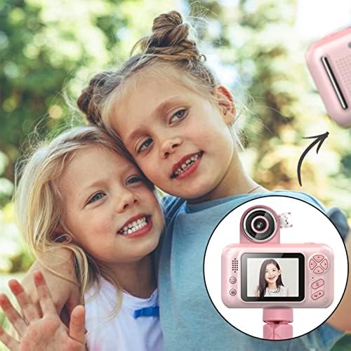 Câmera infantil, câmera digital infantil para meninas e meninos, ângulos de 180 graus de ângulos de 180 graus de 180 graus de câmera digital MP3 por 3 a 12 anos