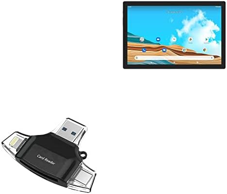 Boxwave gadget Smart Compatível com OUKITEL OKT1 - AllReader SD Card Reader, MicroSD Card Reader SD Compact USB para Oukitel Okt1 - Jet Black