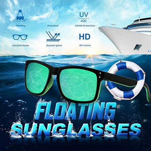 Óculos de sol flutuantes, óculos de sol polarizados para homens, mulheres, óculos de sol anti-água de revestimento para pesca do mar, surf