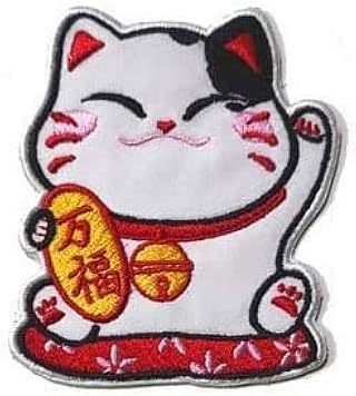 Japão Lucky Cat bordado remendo decorativo
