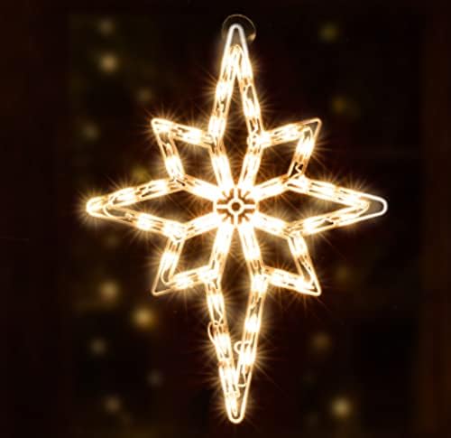 LAMPHOME 18 50 18 50 Bethlehem Star Christmas Light Window Sculpture Decoration