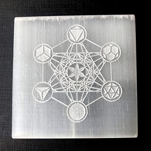 Crystalmiracle Natural Selenite Charging Reiki Plate Cristal Cura Feng Shui Gemstone Presente Meditação de bem -estar à mão artesanal